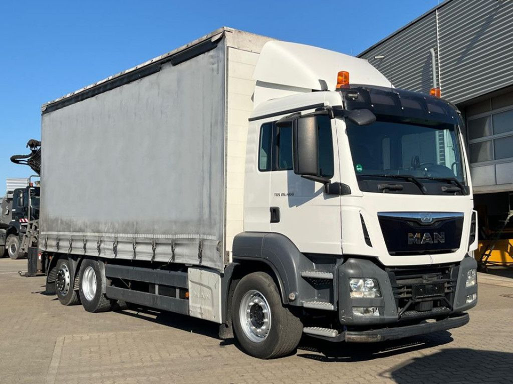 MAN TG-S 26.400 6x2-2 BL Pritsche Heckkran 5xhydr.Au - משאית צד נופל/ שטוחה, משאית מנוף: תמונה 2 MAN TG-S 26.400 6x2-2 BL Pritsche Heckkran 5xhydr.Au - משאית צד נופל/ שטוחה, משאית מנוף: תמונה 2