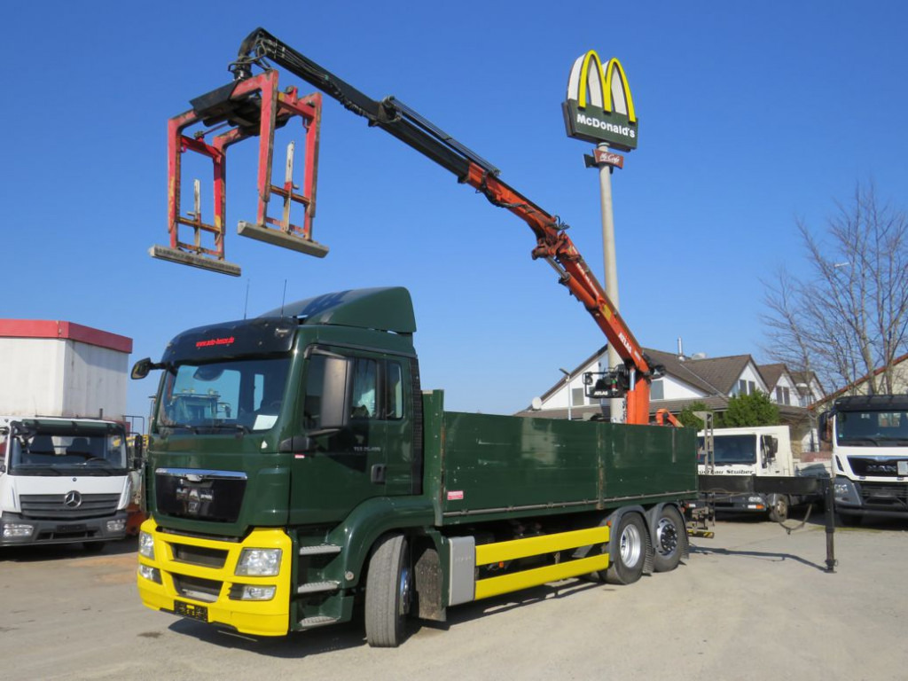 MAN TG-S 26.400 6x2-2 BL Pritsche Heckkran Atlas 165.2 - משאית צד נופל/ שטוחה, משאית מנוף: תמונה 1 MAN TG-S 26.400 6x2-2 BL Pritsche Heckkran Atlas 165.2 - משאית צד נופל/ שטוחה, משאית מנוף: תמונה 1