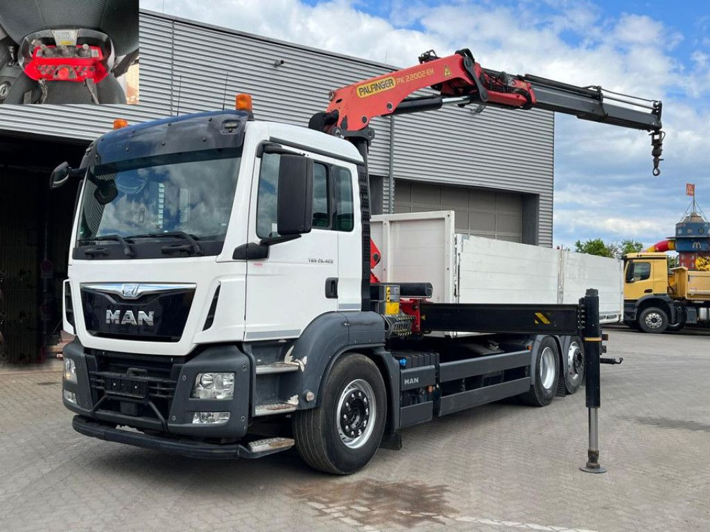 MAN TG-S 26.420 6x2 BL Pritsche Kran Palf. PK 22002+ - משאית מנוף: תמונה 1 MAN TG-S 26.420 6x2 BL Pritsche Kran Palf. PK 22002+ - משאית מנוף: תמונה 1