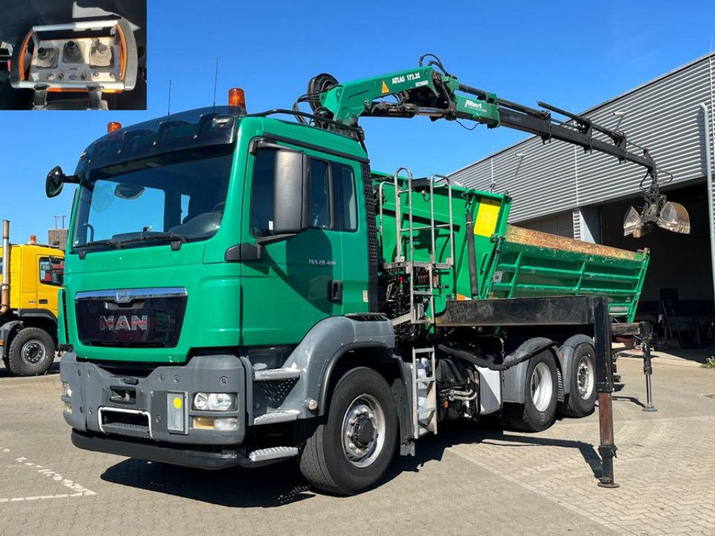 MAN TG-S 28.480 6x4H-4 BL 3-Achs Kipper Kran Funk Li - משאית מנוף: תמונה 1 MAN TG-S 28.480 6x4H-4 BL 3-Achs Kipper Kran Funk Li - משאית מנוף: תמונה 1