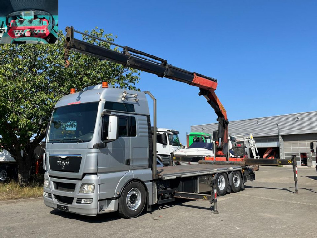 MAN TG-X 26.400 6x2 Pritsche Heckkran Palfinger 34002 - משאית צד נופל/ שטוחה, משאית מנוף: תמונה 1 MAN TG-X 26.400 6x2 Pritsche Heckkran Palfinger 34002 - משאית צד נופל/ שטוחה, משאית מנוף: תמונה 1