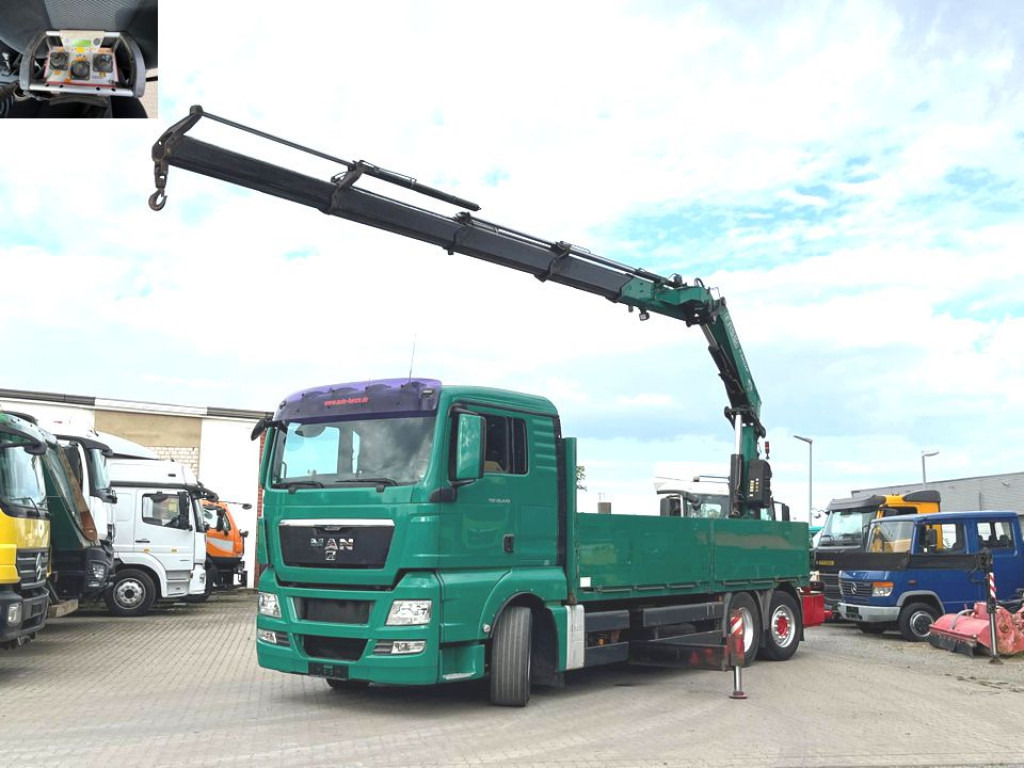 MAN TG-X 26.440 6x2-2 BL Pritsche Heckkran Fassi 360 36m to, Lenk Lift - משאית צד נופל/ שטוחה, משאית מנוף: תמונה 1 MAN TG-X 26.440 6x2-2 BL Pritsche Heckkran Fassi 360 36m to, Lenk Lift - משאית צד נופל/ שטוחה, משאית מנוף: תמונה 1