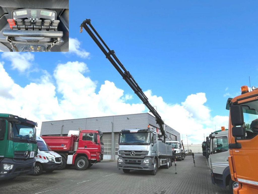 Mercedes-Benz Actros 2546 L 6x2 Pritsche Heckkran Hiab 288 6x - משאית צד נופל/ שטוחה, משאית מנוף: תמונה 1 Mercedes-Benz Actros 2546 L 6x2 Pritsche Heckkran Hiab 288 6x - משאית צד נופל/ שטוחה, משאית מנוף: תמונה 1
