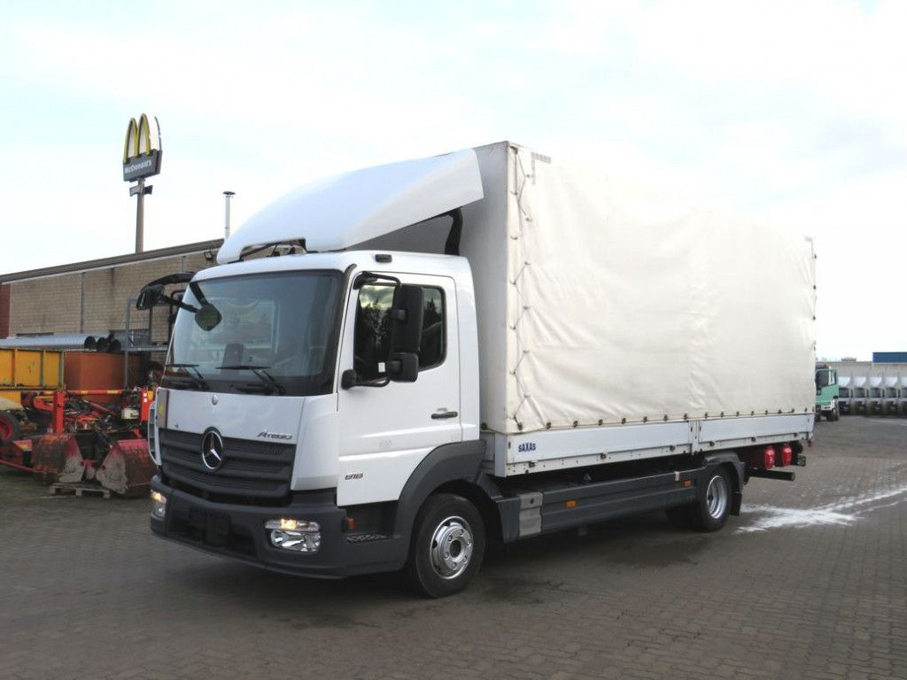Mercedes-Benz Atego 818 L Pritsche LBW LBW 1 to AHK+Luftans - כלי רכב מסחרי עם וילונות צד: תמונה 1 Mercedes-Benz Atego 818 L Pritsche LBW LBW 1 to AHK+Luftans - כלי רכב מסחרי עם וילונות צד: תמונה 1
