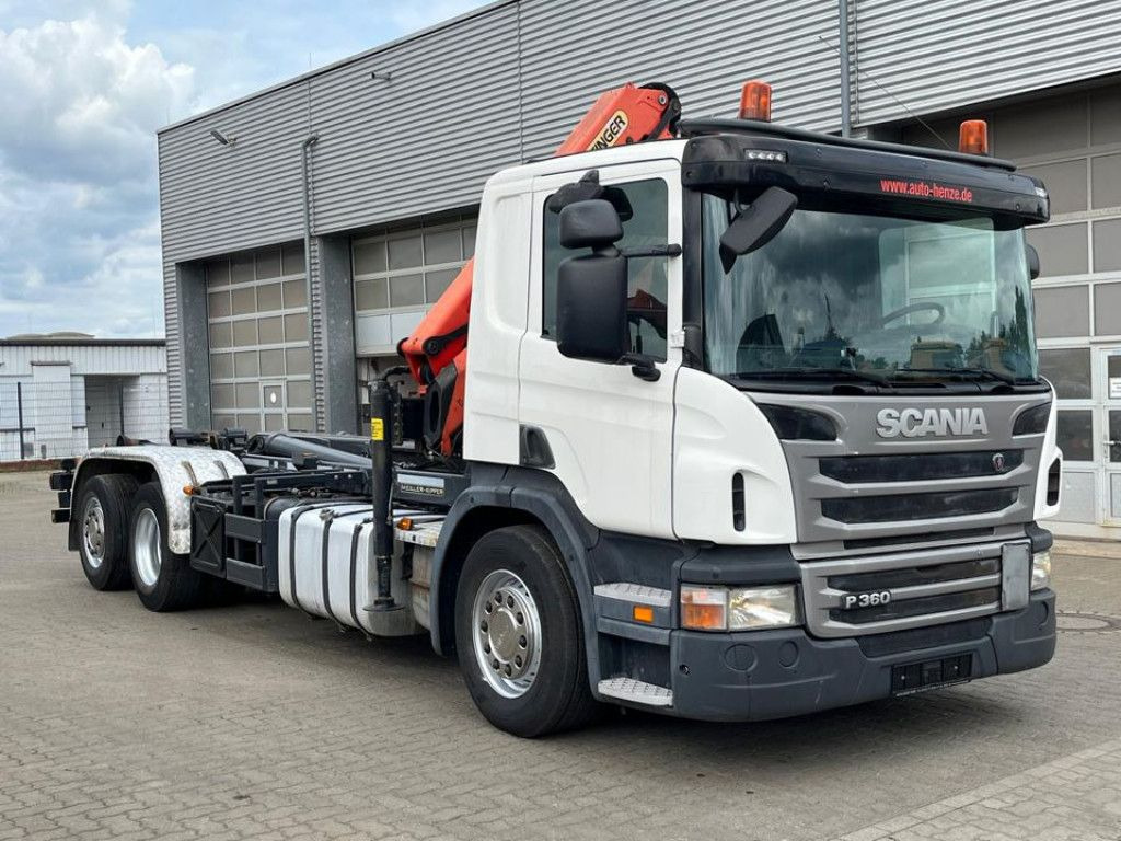 Scania P 360 6x2 Abrollkipper mit Kran Lift/Lenkachse Scania P 360 6x2 Abrollkipper mit Kran Lift/Lenkachse - משאית הרמת וו, משאית מנוף: תמונה 2 Scania P 360 6x2 Abrollkipper mit Kran Lift/Lenkachse Scania P 360 6x2 Abrollkipper mit Kran Lift/Lenkachse - משאית הרמת וו, משאית מנוף: תמונה 2