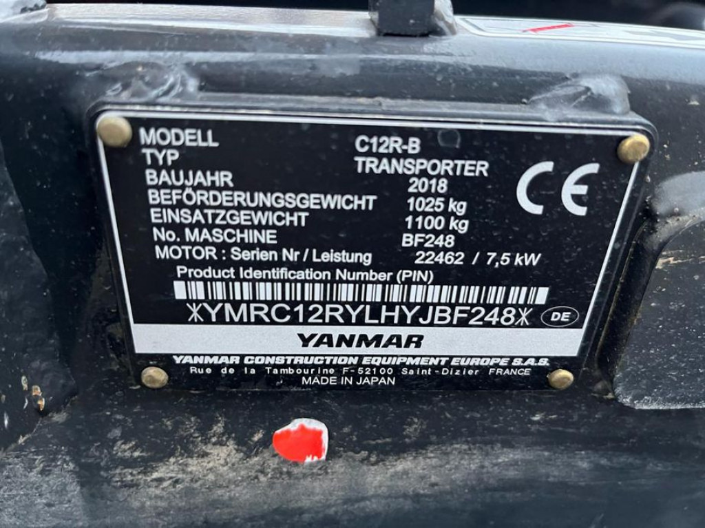 YANMAR Kettendumper C 12 R Baumaschine Kettendumper - מסיר פסולת זוחל: תמונה 3 YANMAR Kettendumper C 12 R Baumaschine Kettendumper - מסיר פסולת זוחל: תמונה 3