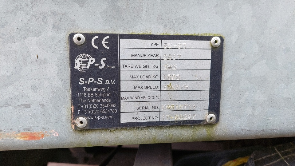 SPS BW01/BW03 Baggage cart - ציוד תמיכת קרקע: תמונה 2 SPS BW01/BW03 Baggage cart - ציוד תמיכת קרקע: תמונה 2
