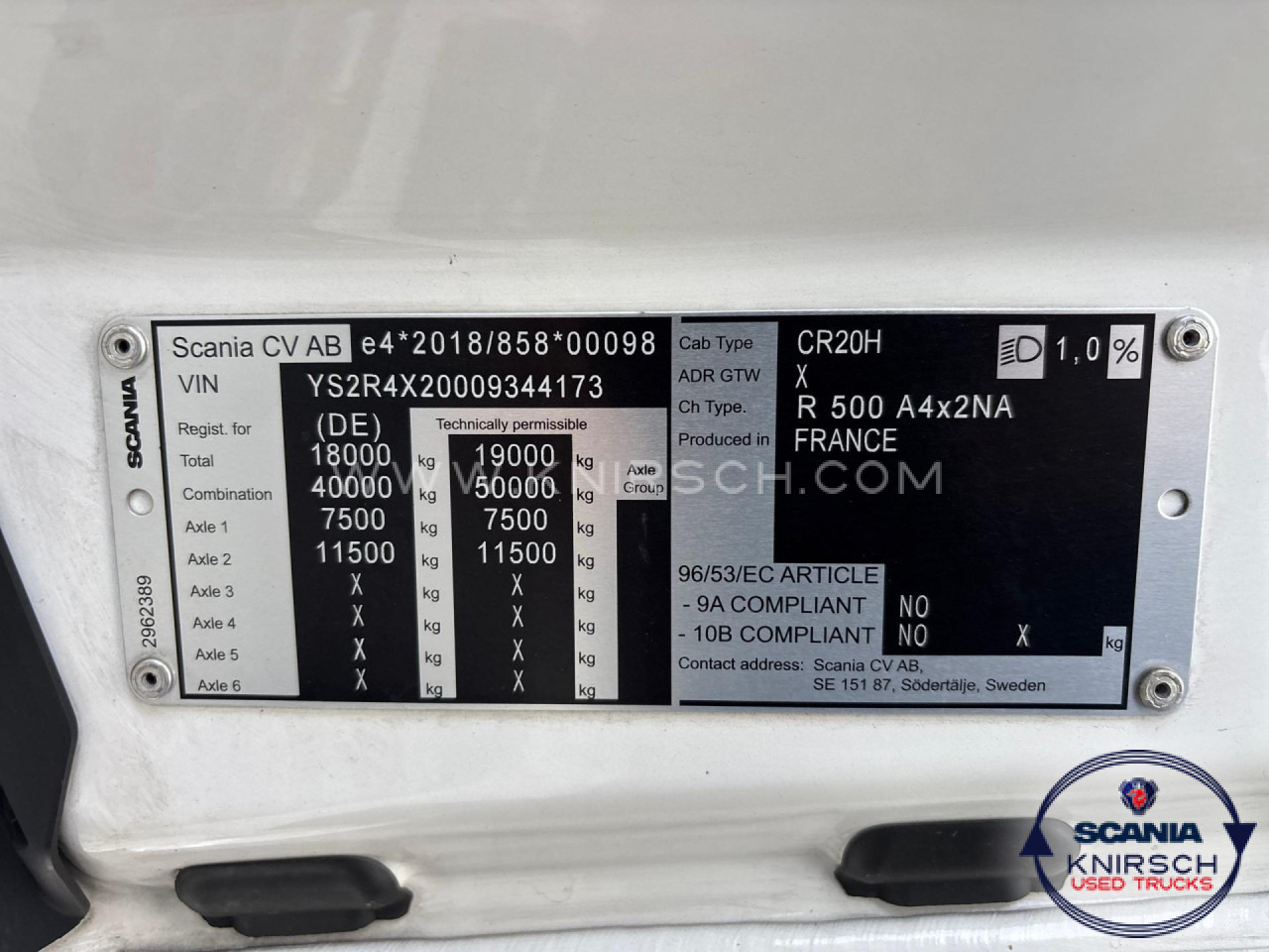 SCANIA R500A4x2NA / Highline / LED / PTO / Standklima - יחידת טרקטור: תמונה 3 SCANIA R500A4x2NA / Highline / LED / PTO / Standklima - יחידת טרקטור: תמונה 3