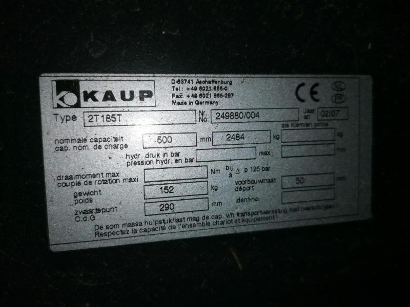 Kaup 2T185T - מזלגות עבור ציוד לטיפול בחומרים: תמונה 3 Kaup 2T185T - מזלגות עבור ציוד לטיפול בחומרים: תמונה 3