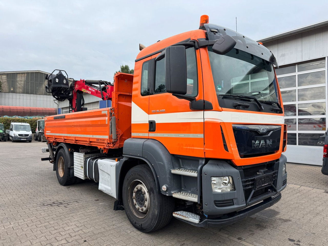 MAN TGS 18.400 4x2 Kipper Bordmatic Kran Palfinger - מזהיר, משאית מנוף: תמונה 1 MAN TGS 18.400 4x2 Kipper Bordmatic Kran Palfinger - מזהיר, משאית מנוף: תמונה 1