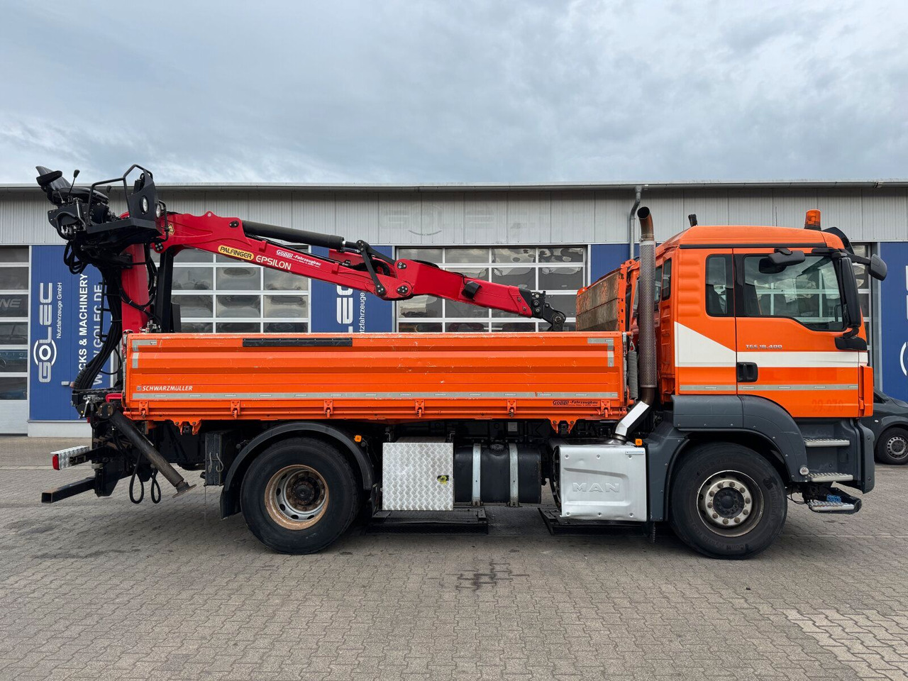 MAN TGS 18.400 4x2 Kipper Bordmatic Kran Palfinger - מזהיר, משאית מנוף: תמונה 3 MAN TGS 18.400 4x2 Kipper Bordmatic Kran Palfinger - מזהיר, משאית מנוף: תמונה 3