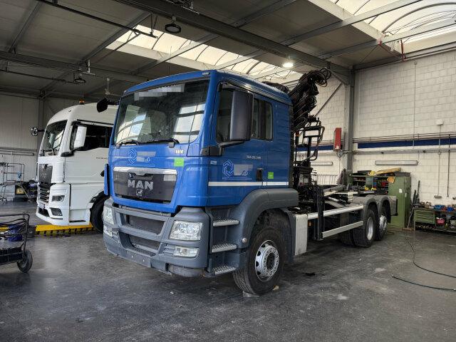 MAN TGS 26.320 6x2 Abrollkipper + Kran HIAB 166 E-5 - משאית הרמת וו, משאית מנוף: תמונה 1 MAN TGS 26.320 6x2 Abrollkipper + Kran HIAB 166 E-5 - משאית הרמת וו, משאית מנוף: תמונה 1