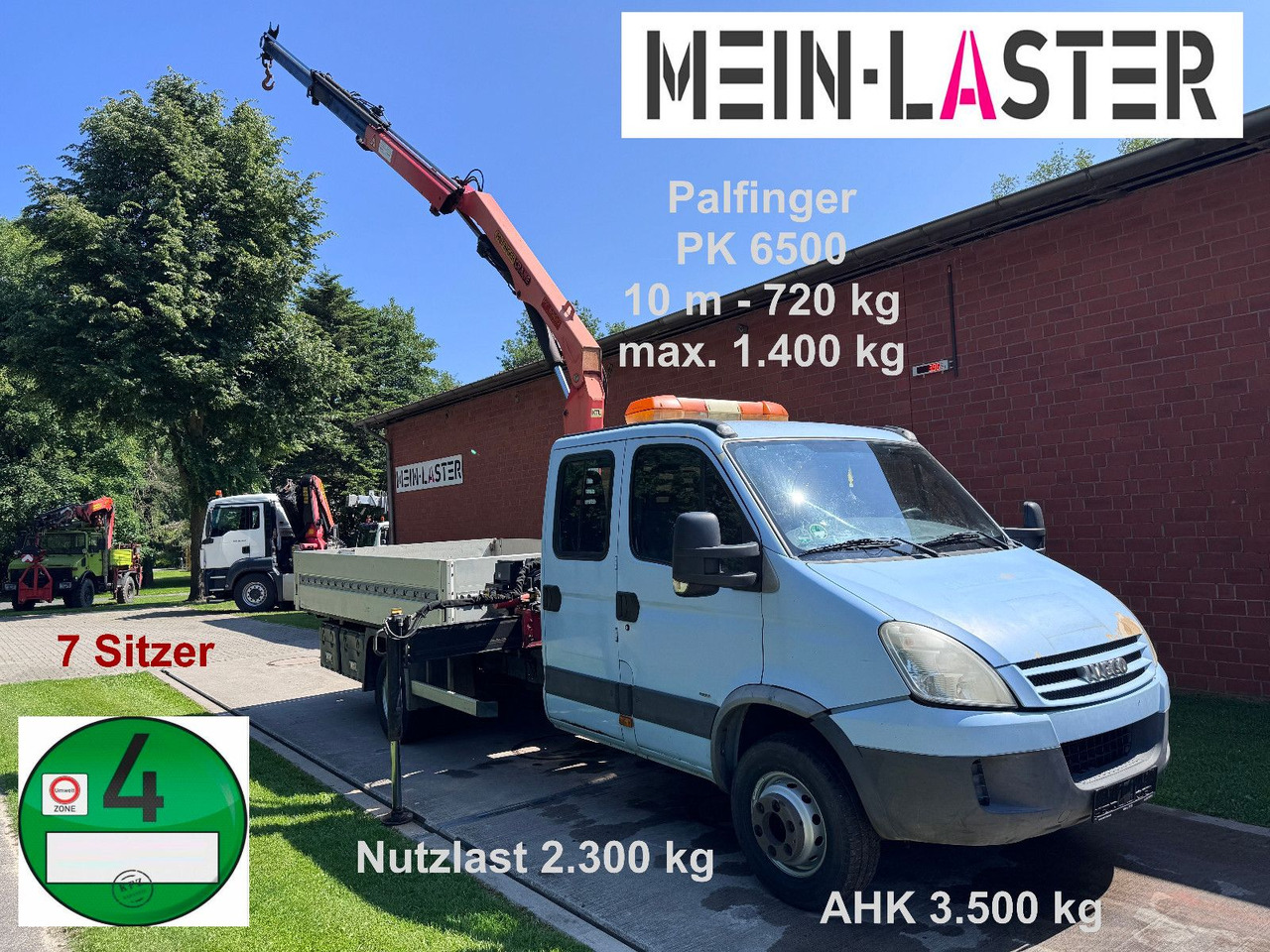 Iveco 65C180 3.0d Palfinger PK 6500 7 Sitzer - כלי רכב מסחרי במיטה שטוחה, כלי רכב מסחרי קומבי: תמונה 1 Iveco 65C180 3.0d Palfinger PK 6500 7 Sitzer - כלי רכב מסחרי במיטה שטוחה, כלי רכב מסחרי קומבי: תמונה 1