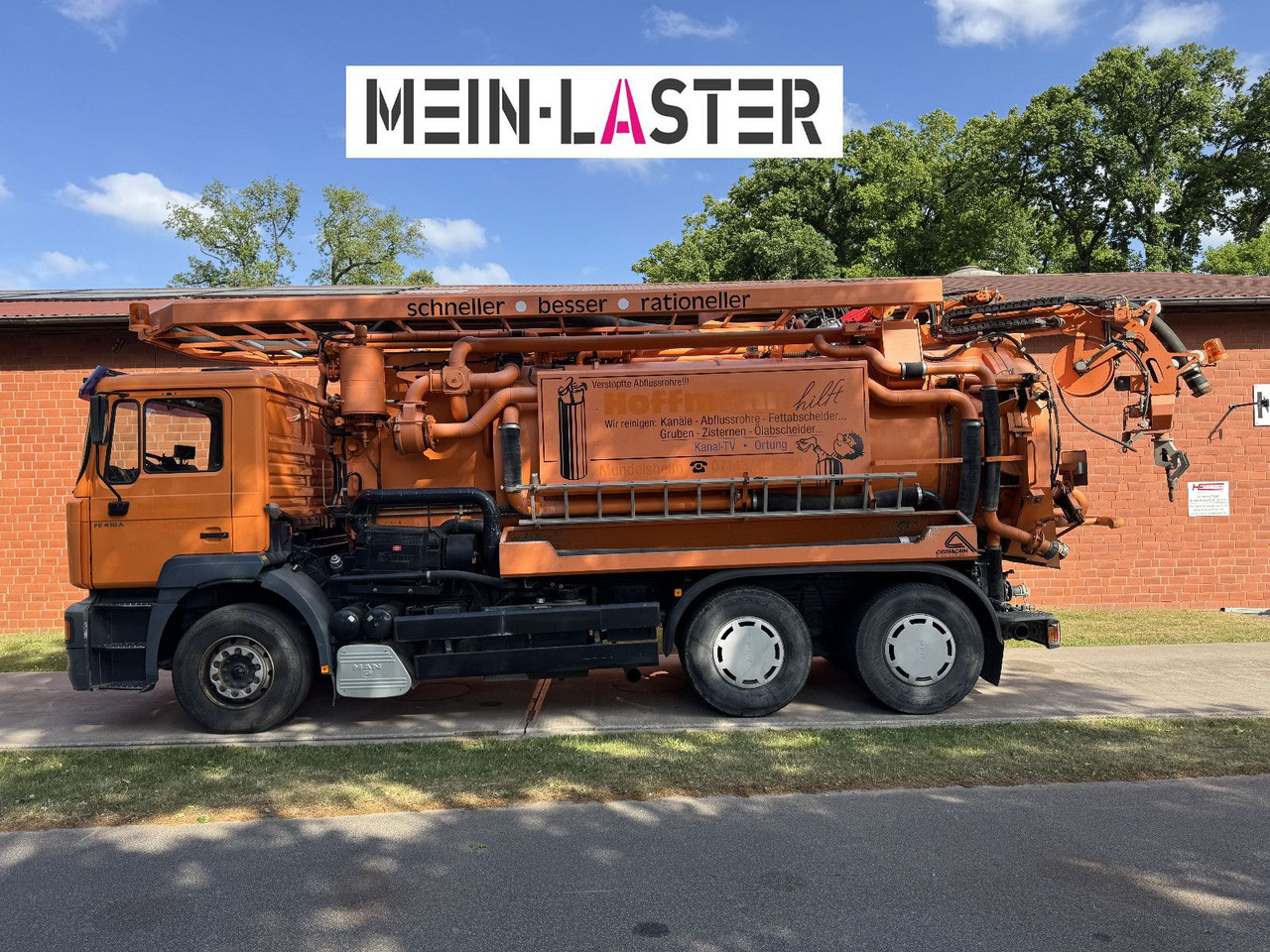 משאית ואקום MAN FE 410 Assmann Saug HD Spüler Recycling +  FB.: תמונה 10