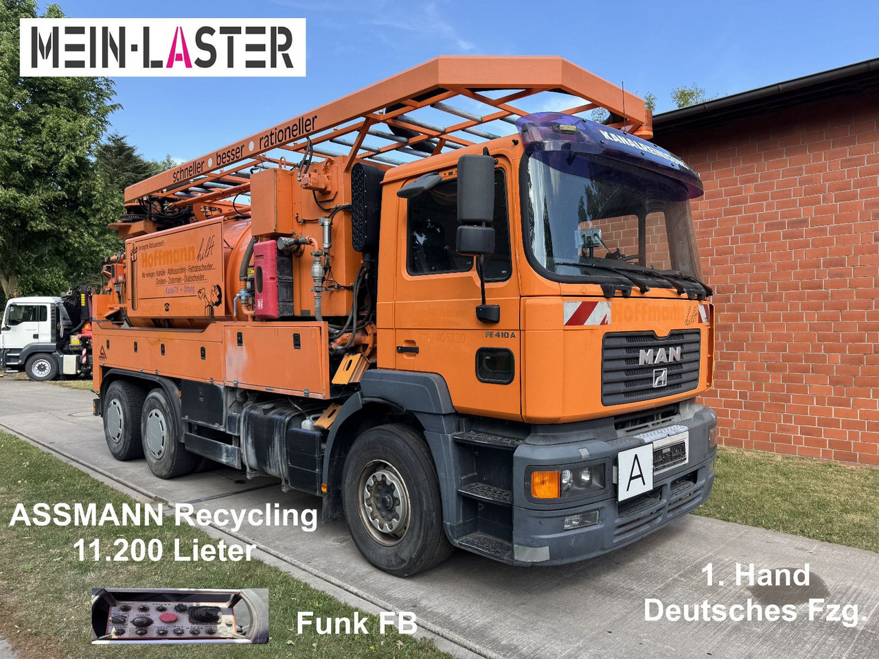 MAN FE 410 Assmann Saug HD Spüler Recycling + FB. - משאית ואקום: תמונה 1 MAN FE 410 Assmann Saug HD Spüler Recycling + FB. - משאית ואקום: תמונה 1