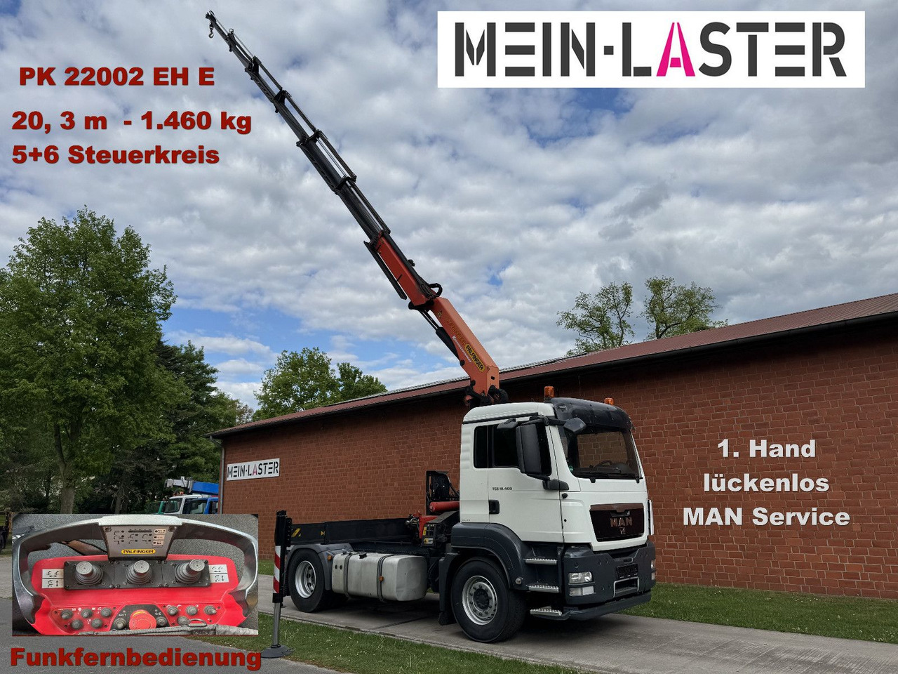 MAN TGS 18.400 PK 22002-E Kran 20 m- 5/6 Steuerk.-FB - יחידת טרקטור: תמונה 1 MAN TGS 18.400 PK 22002-E Kran 20 m- 5/6 Steuerk.-FB - יחידת טרקטור: תמונה 1