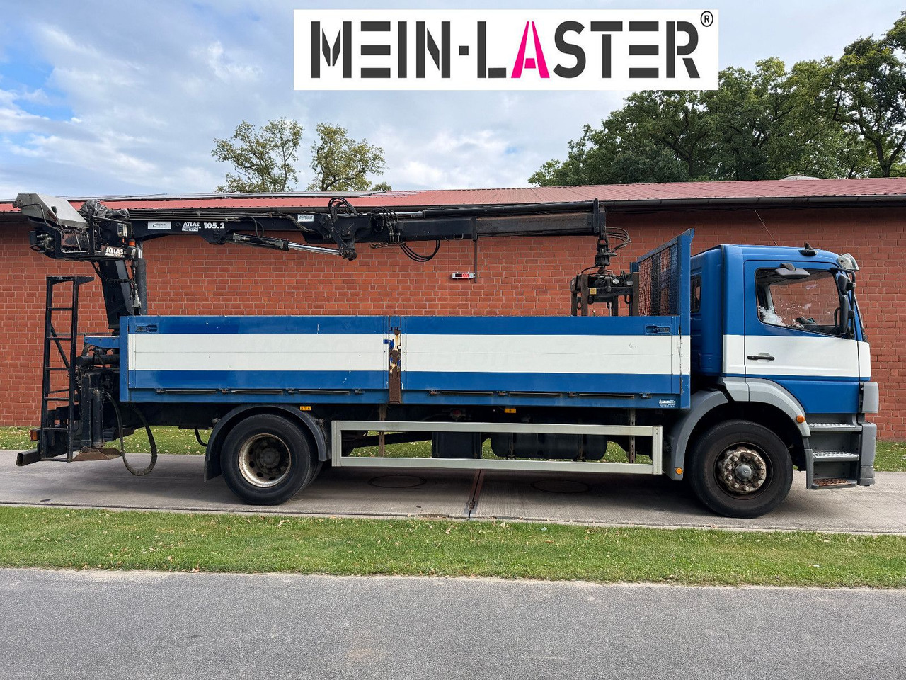 Mercedes-Benz 1823 Atego Atlas 105.2 1.Hand nur 226.000 km - משאית צד נופל/ שטוחה, משאית מנוף: תמונה 3 Mercedes-Benz 1823 Atego Atlas 105.2 1.Hand nur 226.000 km - משאית צד נופל/ שטוחה, משאית מנוף: תמונה 3