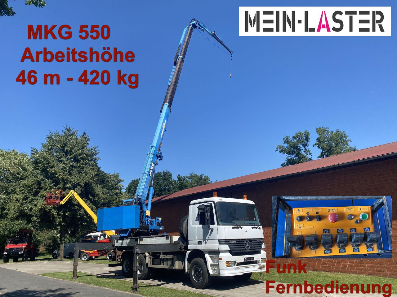 Mercedes-Benz 3335 V6 MKG 550 Ta2-a2 -46m 420 kg Funk - משאית מנוף: תמונה 1 Mercedes-Benz 3335 V6 MKG 550 Ta2-a2 -46m 420 kg Funk - משאית מנוף: תמונה 1