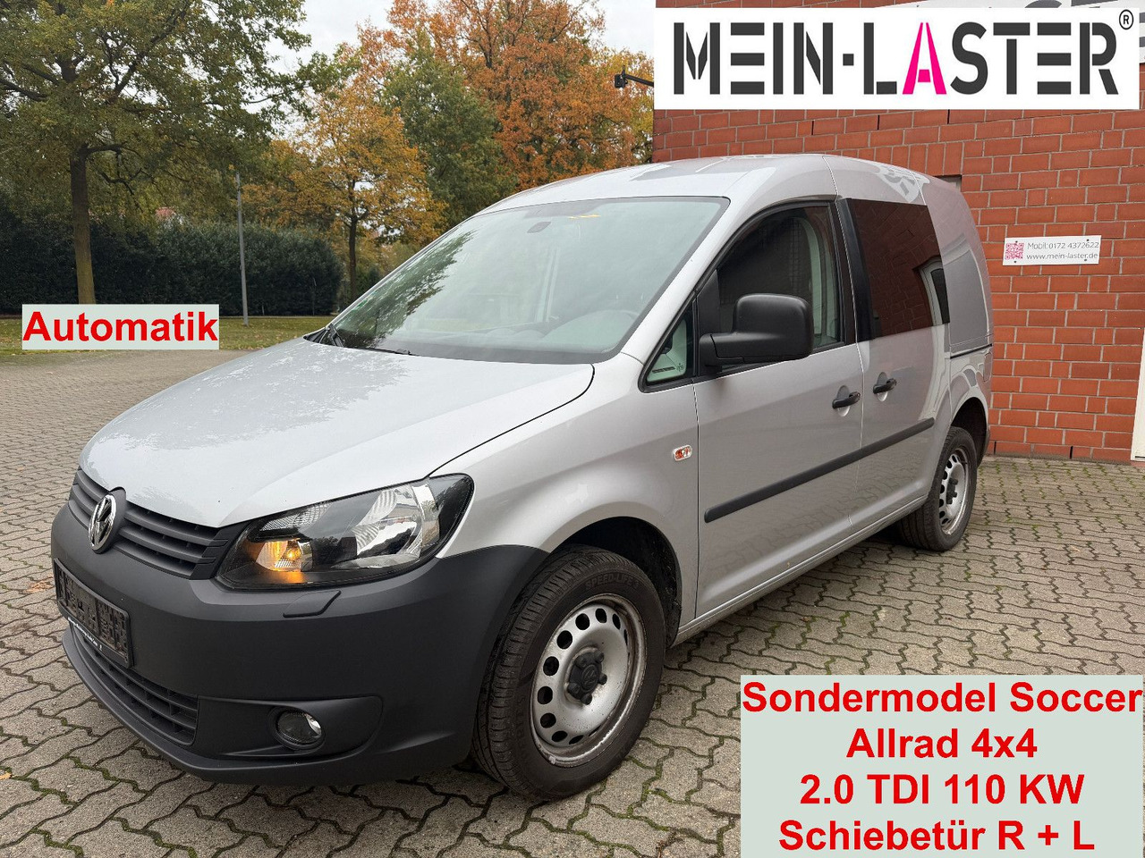 Volkswagen Caddy 2.0 TDI Kasten Soccer 4Motion Automatik - רכב סטיישן: תמונה 1 Volkswagen Caddy 2.0 TDI Kasten Soccer 4Motion Automatik - רכב סטיישן: תמונה 1