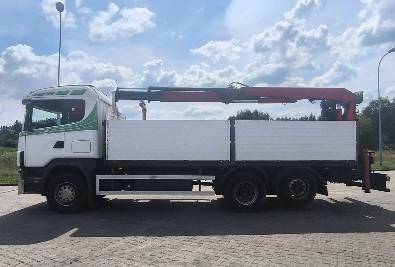 SCANIA 144.460 - משאית צד נופל/ שטוחה, משאית מנוף: תמונה 4 SCANIA 144.460 - משאית צד נופל/ שטוחה, משאית מנוף: תמונה 4