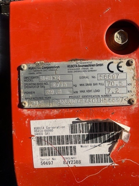 מיני מחפר Kubota U 48-4: תמונה 13
