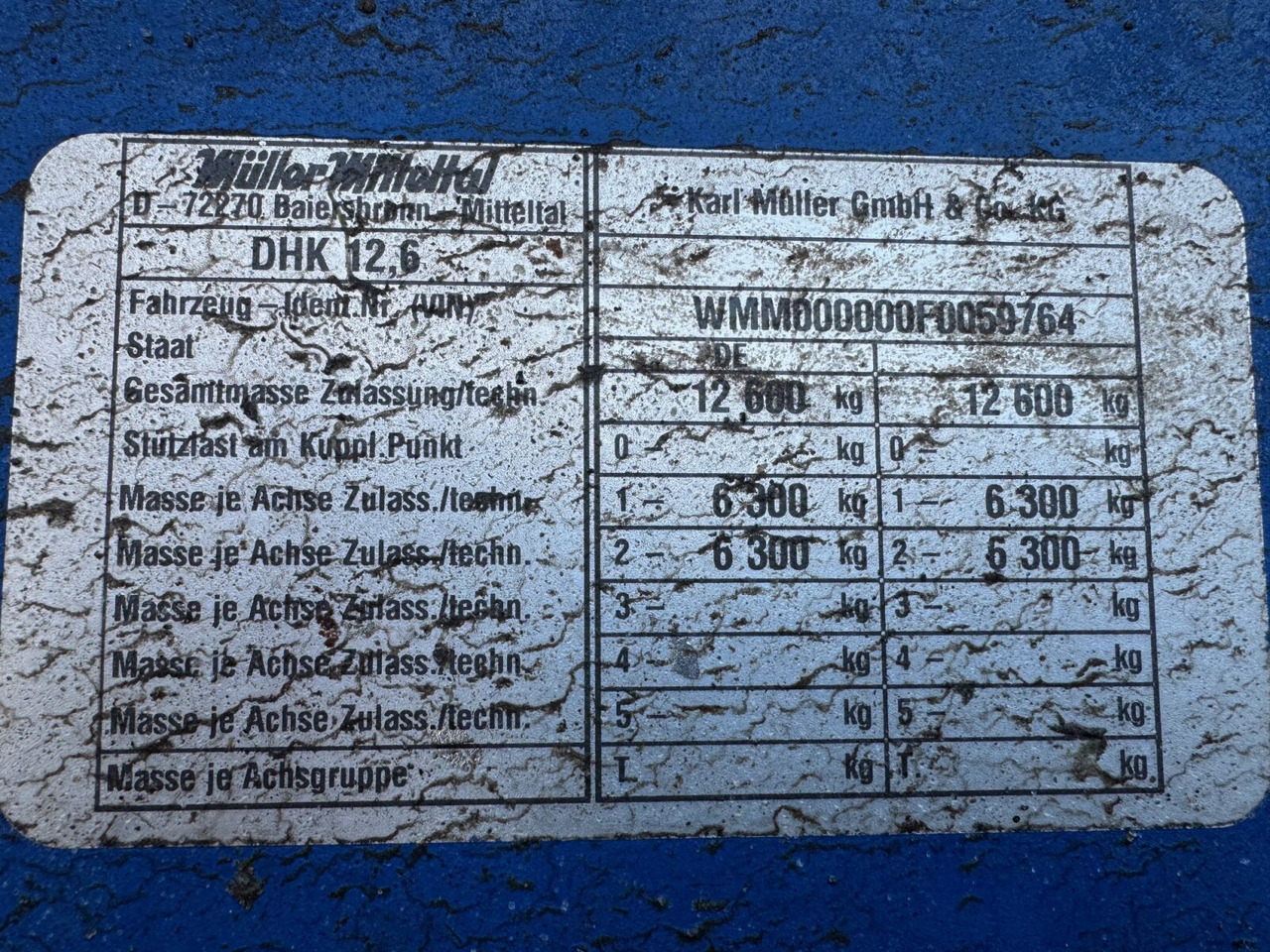 DHK 12.6 DHK 12.6, verzinkt! - קרון נגרר עם מזהיר: תמונה 4 DHK 12.6 DHK 12.6, verzinkt! - קרון נגרר עם מזהיר: תמונה 4