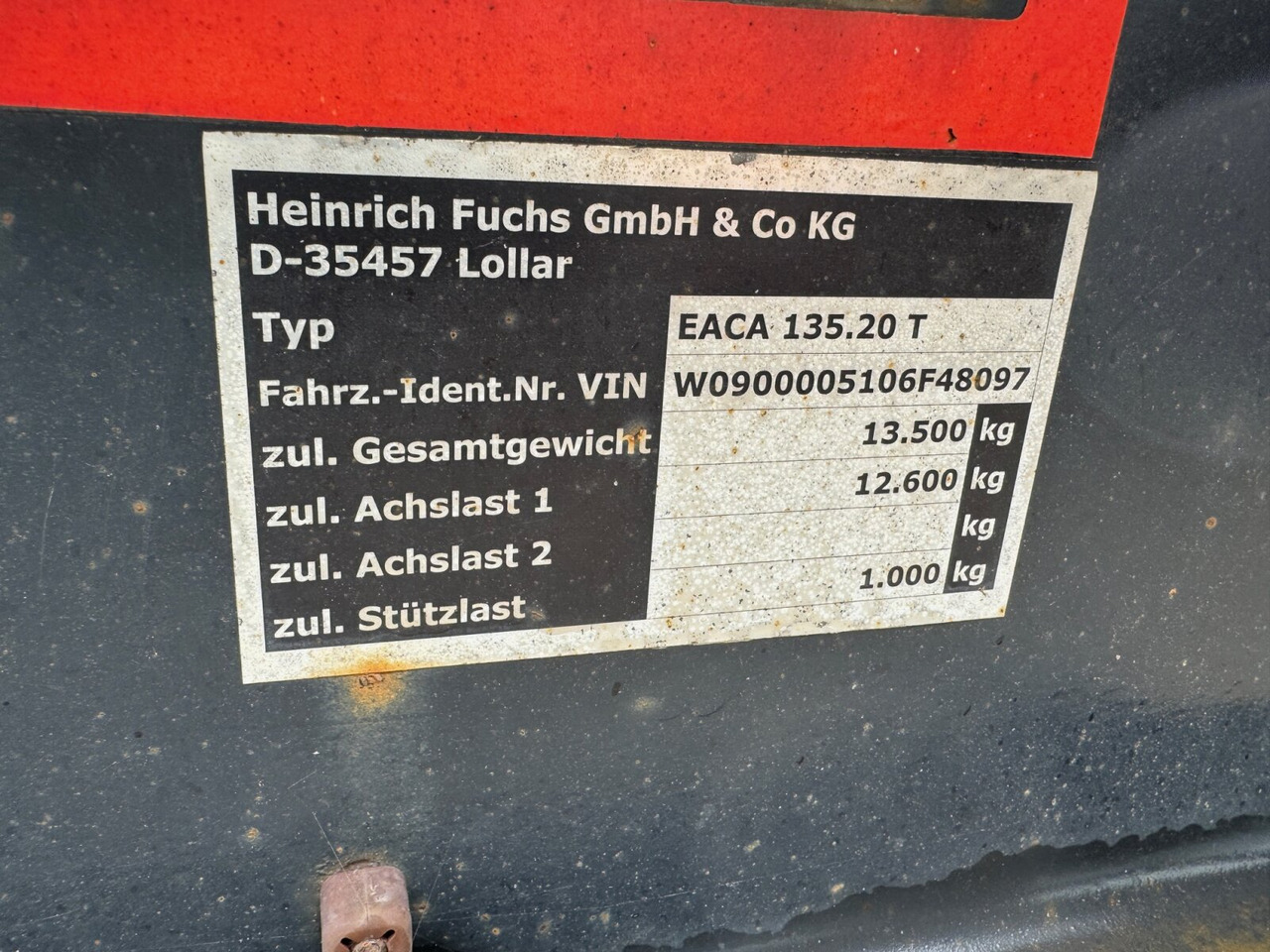 EACA 135.20 T FUCHS EACA 135.20 T, Absetzanhänger für 1 Mulde - קרון נגרר מתגלגל/ מדלג: תמונה 2 EACA 135.20 T FUCHS EACA 135.20 T, Absetzanhänger für 1 Mulde - קרון נגרר מתגלגל/ מדלג: תמונה 2