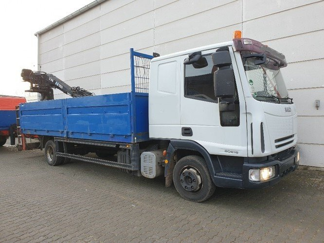 משאית מנוף, משאית צד נופל/ שטוחה Iveco EuroCargo 80E 18 4x2 Euro Cargo ML 80 E 18, Hiab Kran 060-2: תמונה 9