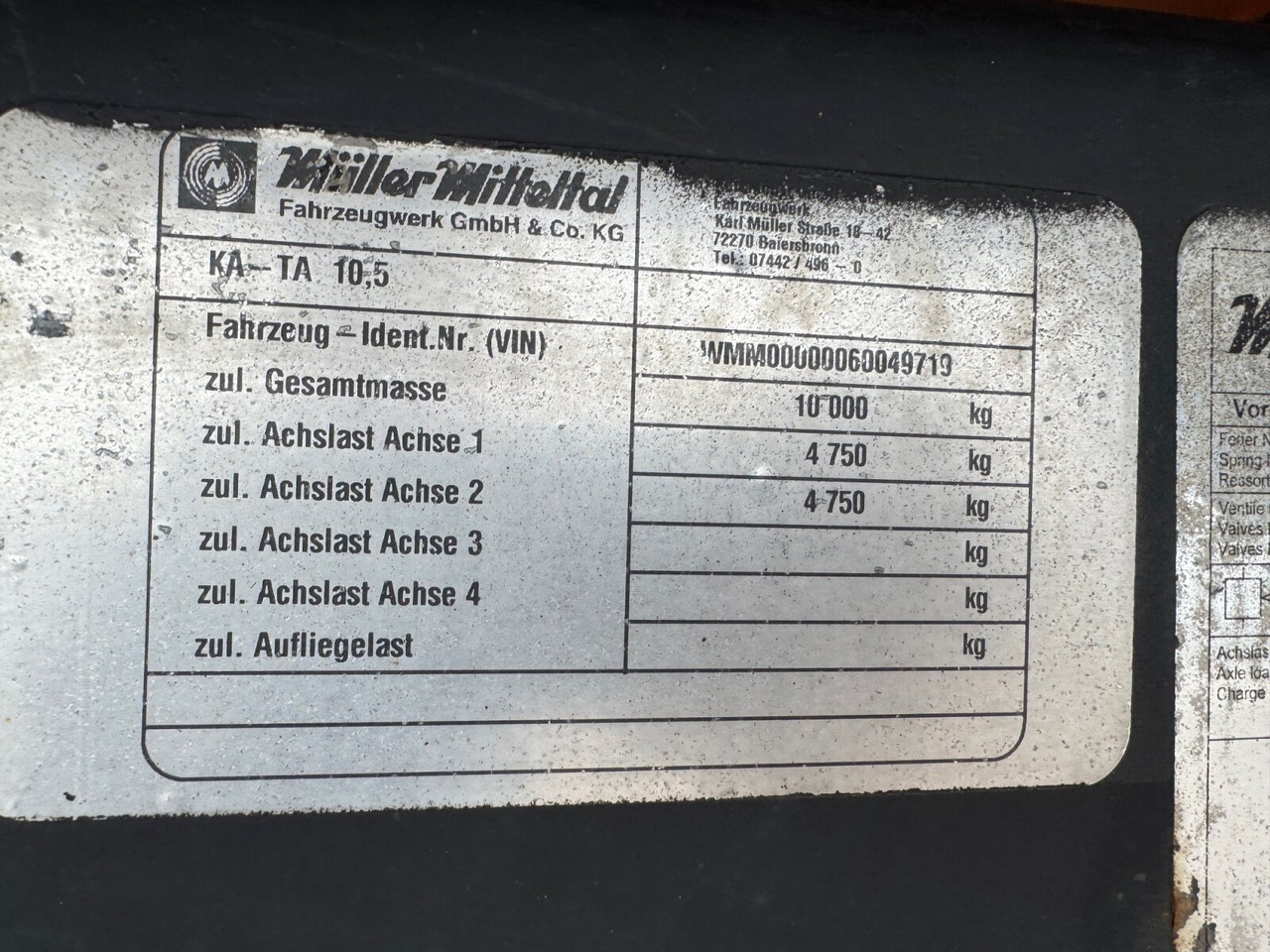 KA-TA 10.5C KA-TA 10.5C, Ex-Stadtverwaltung - קרון נגרר עם מזהיר: תמונה 2 KA-TA 10.5C KA-TA 10.5C, Ex-Stadtverwaltung - קרון נגרר עם מזהיר: תמונה 2
