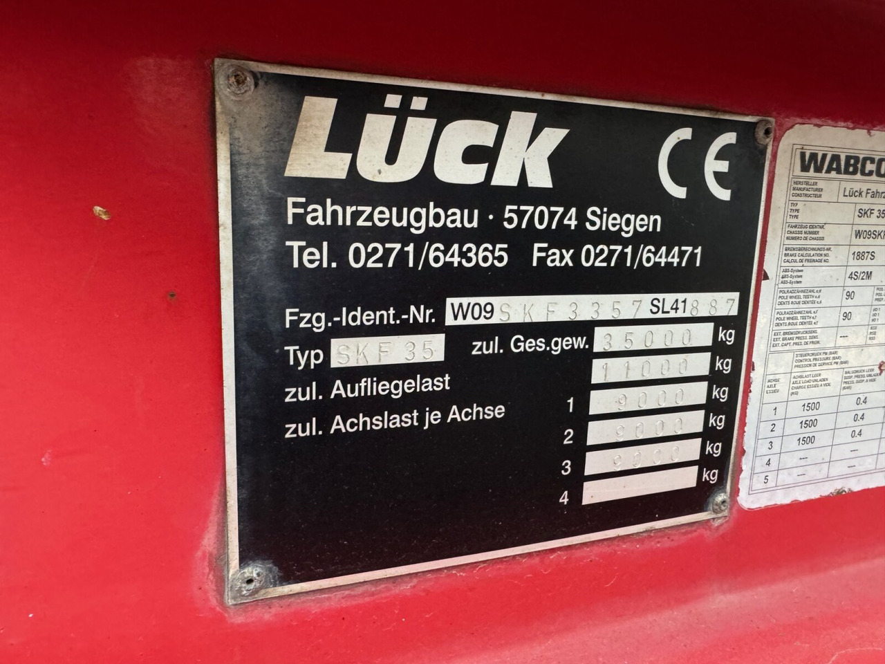 Lück SKF 35 LÜCK SKF 35, Stahlmulde ca. 37m³, Liftachse - סמיטריילר: תמונה 3 Lück SKF 35 LÜCK SKF 35, Stahlmulde ca. 37m³, Liftachse - סמיטריילר: תמונה 3