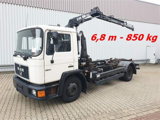 MAN 14.152 F 4x2 BB 14.152 F 4x2 BB mit Kran Hiab 060-2 - משאית הרמת וו, משאית מנוף: תמונה 1 MAN 14.152 F 4x2 BB 14.152 F 4x2 BB mit Kran Hiab 060-2 - משאית הרמת וו, משאית מנוף: תמונה 1