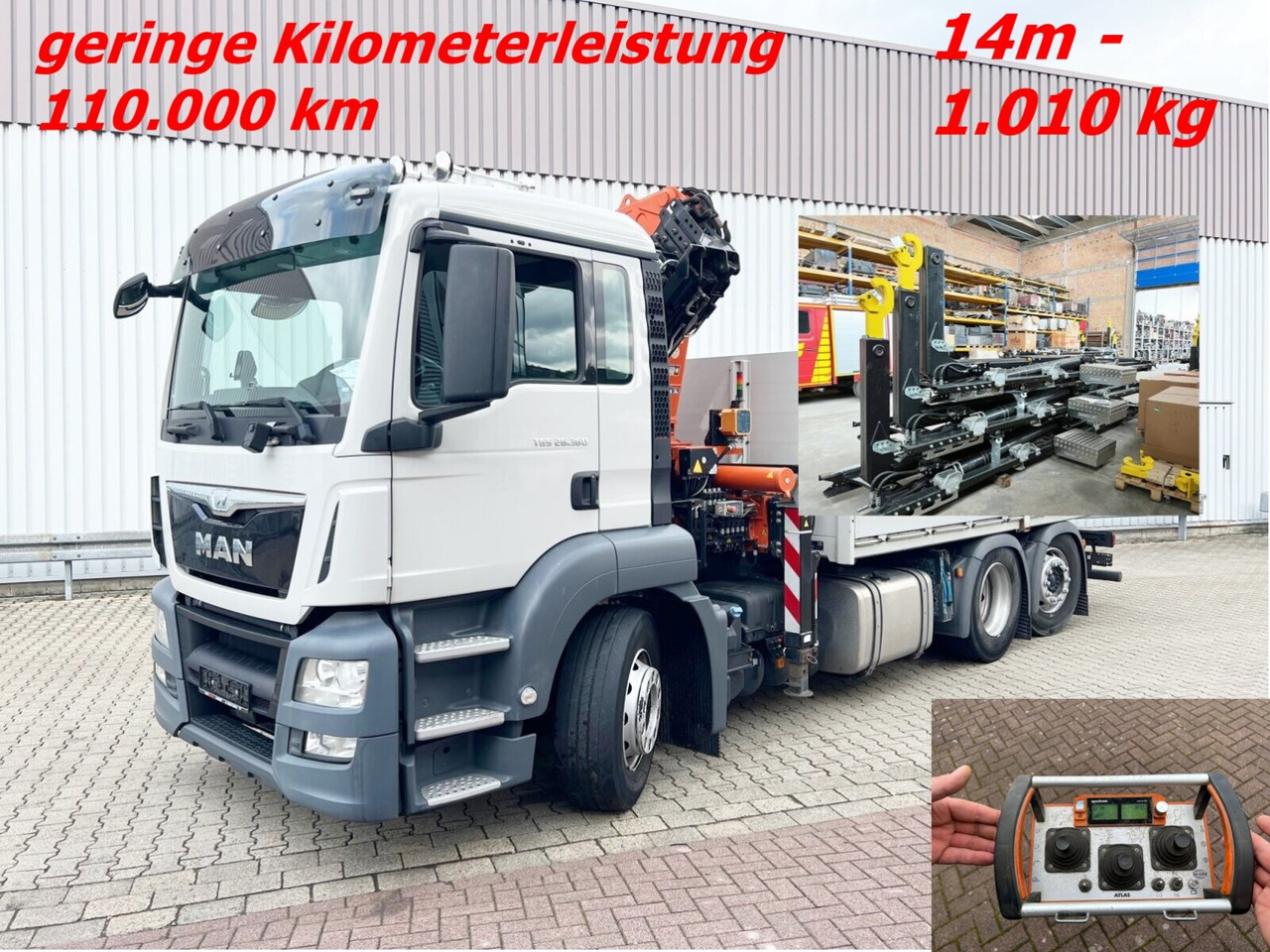 MAN TGS 26.360/400 6x2-4 BL TGS 26.360/400 6x2-4 BL, Lenk-/Lift, Kran Atlas AK 206.3E A5, Funk - משאית הרמת וו, משאית מנוף: תמונה 1 MAN TGS 26.360/400 6x2-4 BL TGS 26.360/400 6x2-4 BL, Lenk-/Lift, Kran Atlas AK 206.3E A5, Funk - משאית הרמת וו, משאית מנוף: תמונה 1