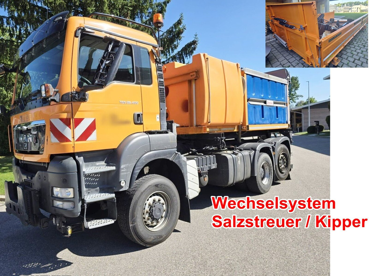 MAN TGS 28.400 6x4-4 BL TGS 28.400 6x4-4 BL, EEV, Lenk-/Liftachse, Wechselsystem Kipper/Salzsteuer - מזהיר: תמונה 1 MAN TGS 28.400 6x4-4 BL TGS 28.400 6x4-4 BL, EEV, Lenk-/Liftachse, Wechselsystem Kipper/Salzsteuer - מזהיר: תמונה 1