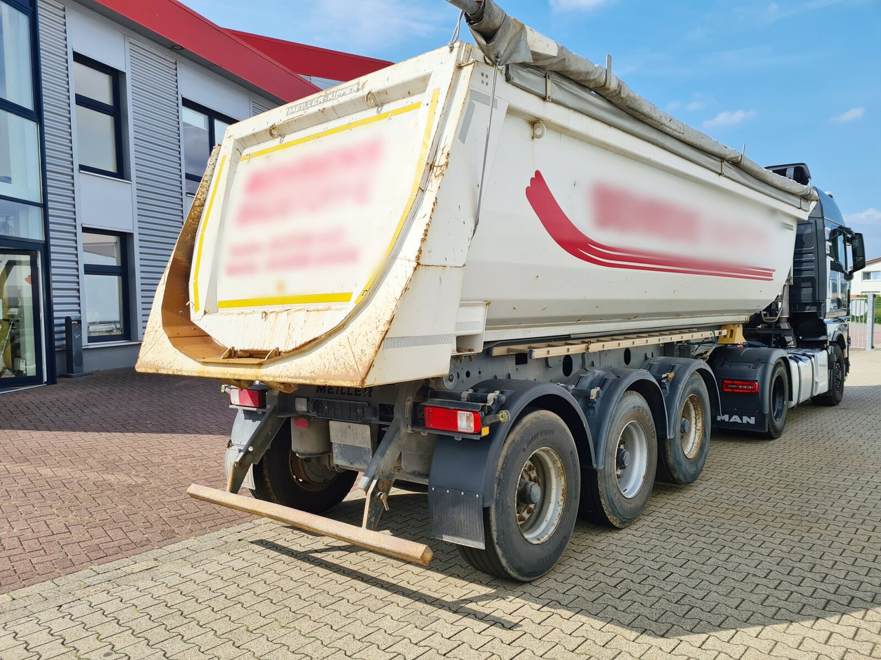 סמיטריילר עם מזהיר Meiller MHPS 12/27 MHPS 12/27 NOSS2, Stahlmulde ca. 26m³, Liftachse: תמונה 7