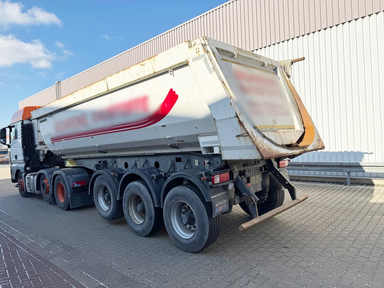 סמיטריילר עם מזהיר Meiller MHPS 12/27 MHPS 12/27, Stahlmulde ca. 26m³, Liftachse: תמונה 6