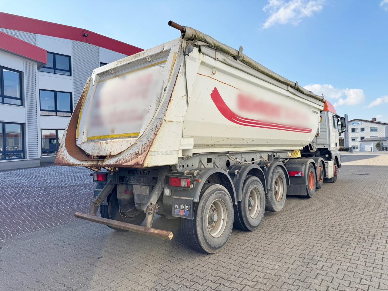 סמיטריילר עם מזהיר Meiller MHPS 12/27 MHPS 12/27, Stahlmulde ca. 26m³, Liftachse: תמונה 8