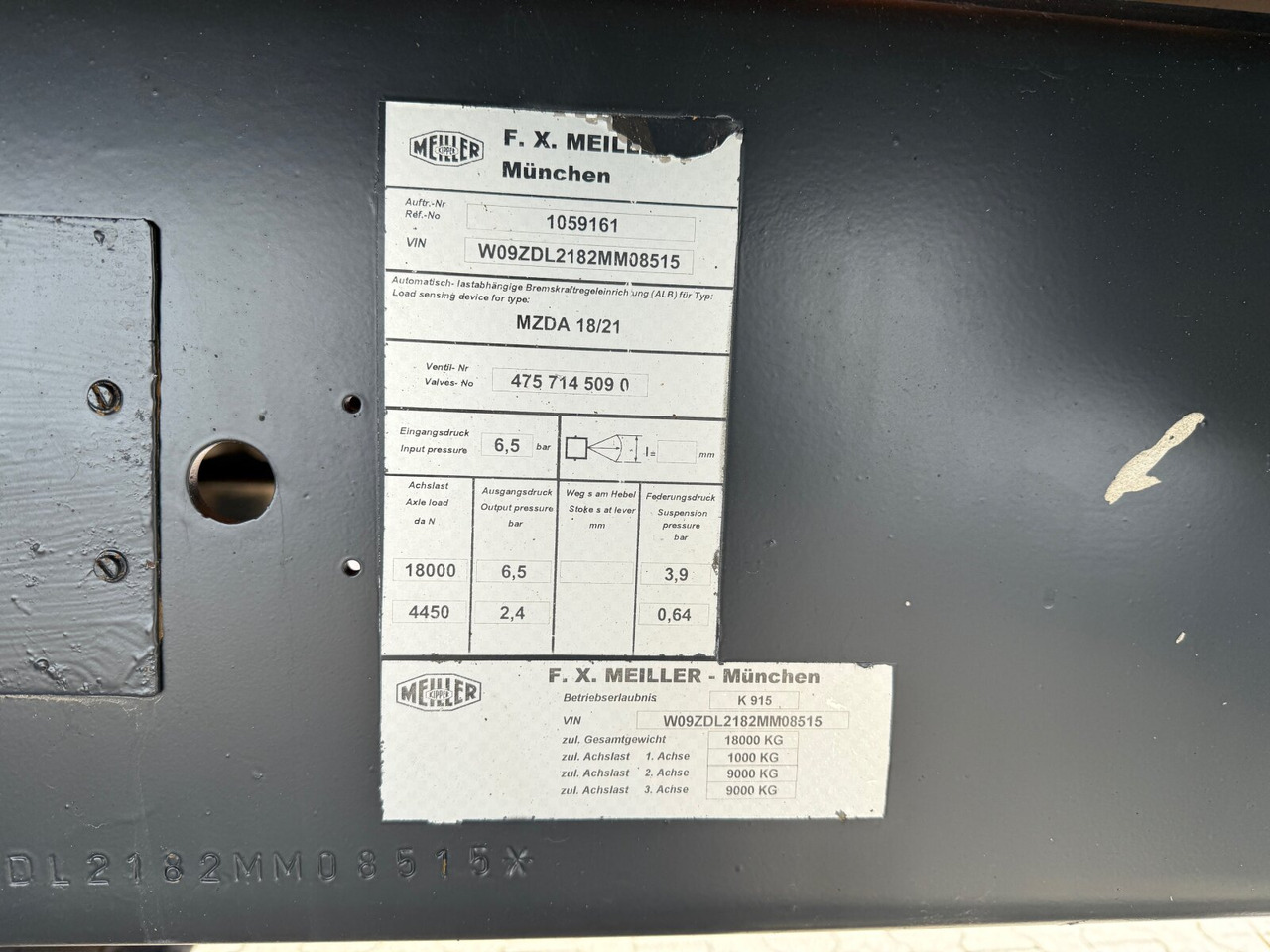 Meiller MZDA 18/21 MZDA 18/21, Stahlbordwände, ca. 10m³ - קרון נגרר צד נופל/ שטוח: תמונה 3 Meiller MZDA 18/21 MZDA 18/21, Stahlbordwände, ca. 10m³ - קרון נגרר צד נופל/ שטוח: תמונה 3