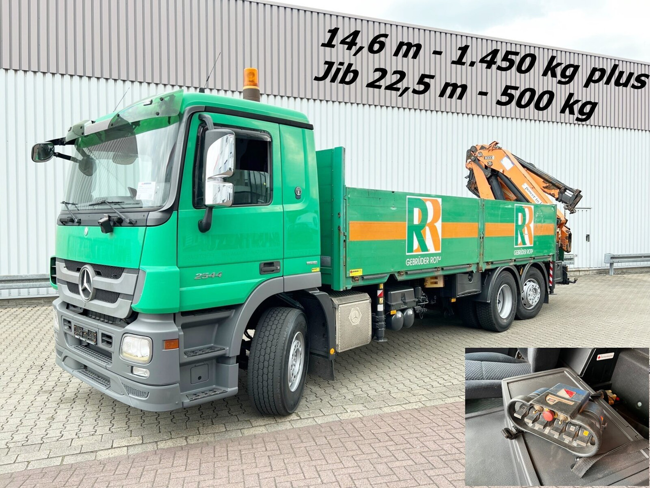 Mercedes-Benz Actros 2544 L 6x2 Actros 2544 L 6x2, Retarder, Lenkachse, Heckkran HMF 3000-K5 + Jip, Funk - משאית מנוף, משאית צד נופל/ שטוחה: תמונה 1 Mercedes-Benz Actros 2544 L 6x2 Actros 2544 L 6x2, Retarder, Lenkachse, Heckkran HMF 3000-K5 + Jip, Funk - משאית מנוף, משאית צד נופל/ שטוחה: תמונה 1