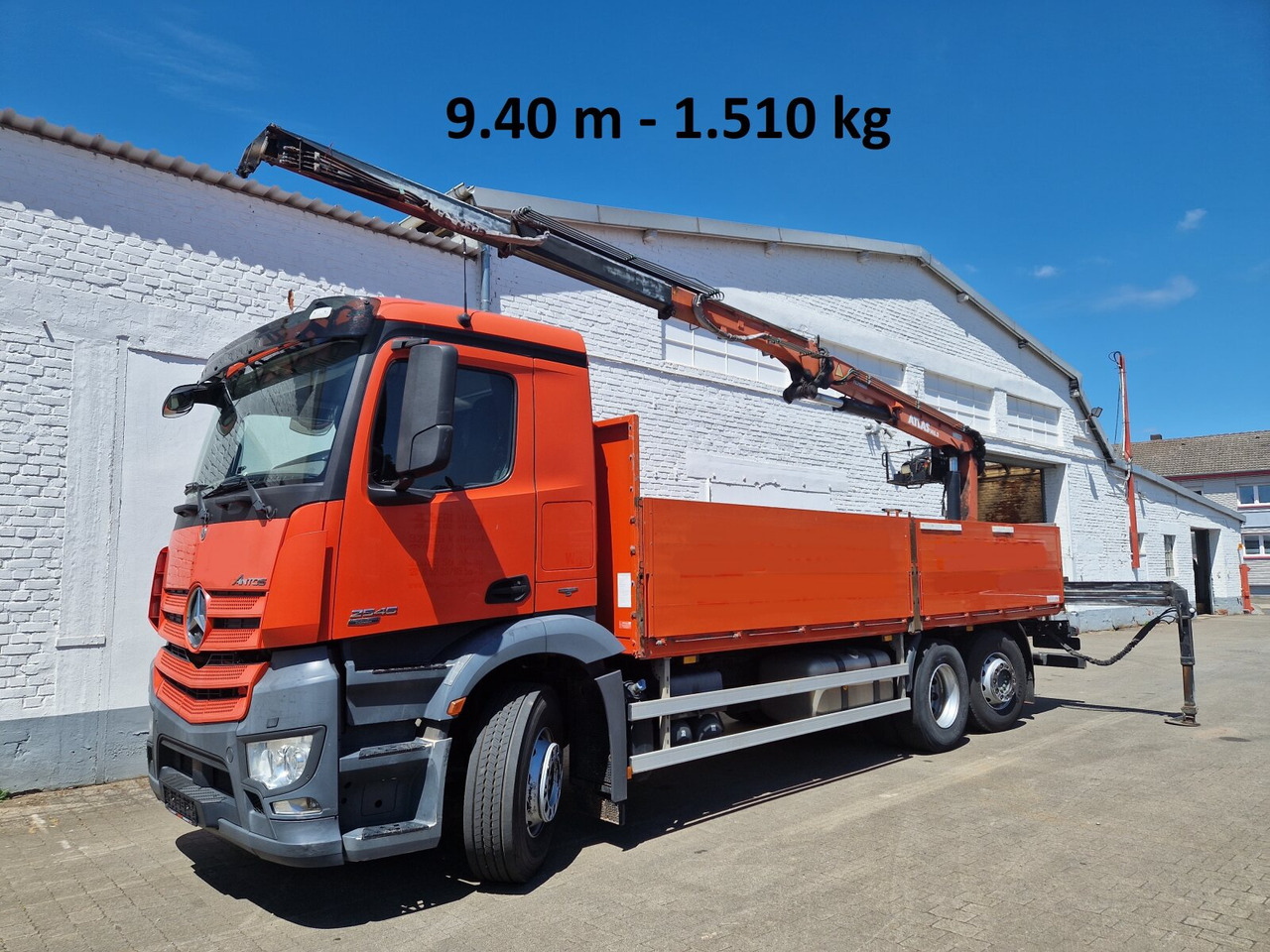 Mercedes-Benz Arocs 2545 L/6x2/4 Arocs 2545 L/6x2/4, Atlas Kran, 145.2-A19 VB, 9,4m-1.51 to, Lenkachse, entlastbar, Retarder, Klima, - משאית מנוף, משאית צד נופל/ שטוחה: תמונה 1 Mercedes-Benz Arocs 2545 L/6x2/4 Arocs 2545 L/6x2/4, Atlas Kran, 145.2-A19 VB, 9,4m-1.51 to, Lenkachse, entlastbar, Retarder, Klima, - משאית מנוף, משאית צד נופל/ שטוחה: תמונה 1