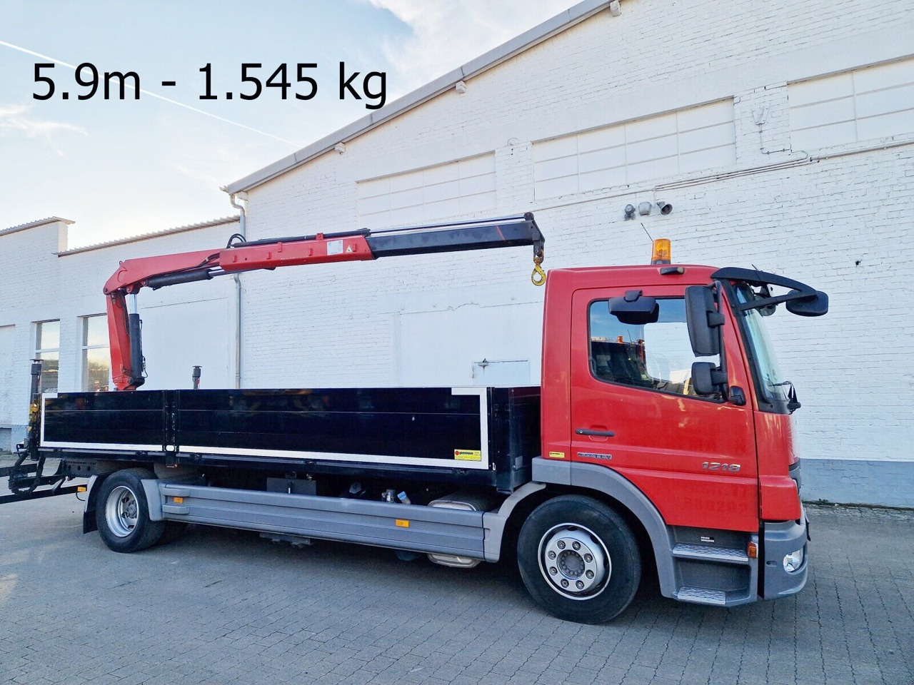 Mercedes-Benz Atego 1218 L 4x2 1218 L 4x2, Fassi Kran F 95A21 5.9m-1.545 kg, - משאית מנוף: תמונה 1 Mercedes-Benz Atego 1218 L 4x2 1218 L 4x2, Fassi Kran F 95A21 5.9m-1.545 kg, - משאית מנוף: תמונה 1