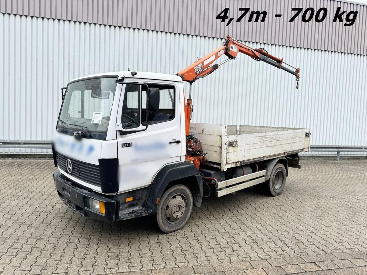Mercedes-Benz LK 814 4x2 LK 814 4x2, 6-Zylinder, Kran Tirre Euro 35 - משאית מנוף, משאית צד נופל/ שטוחה: תמונה 1 Mercedes-Benz LK 814 4x2 LK 814 4x2, 6-Zylinder, Kran Tirre Euro 35 - משאית מנוף, משאית צד נופל/ שטוחה: תמונה 1