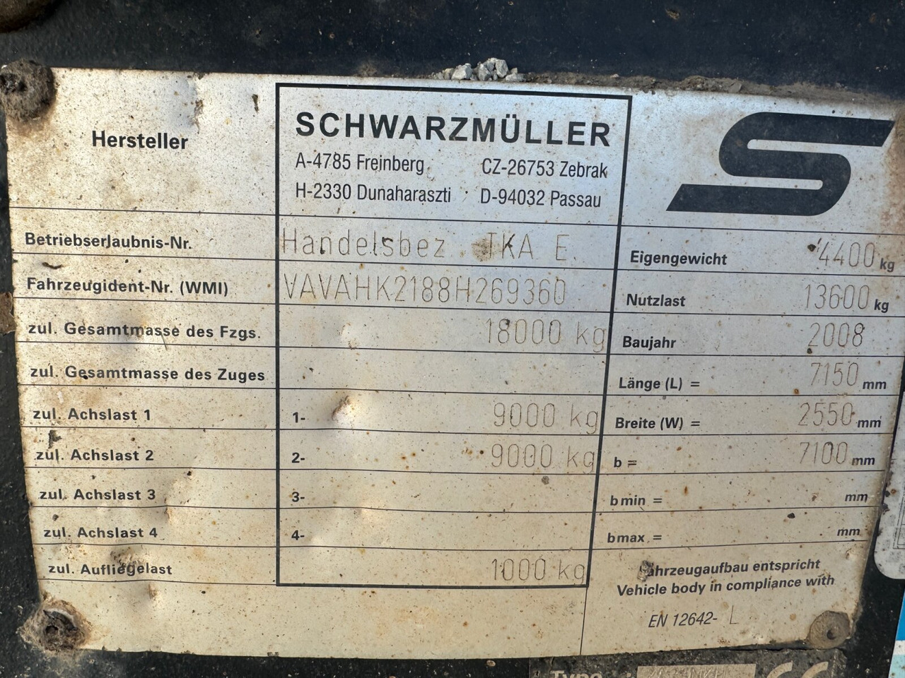 Schwarzmüller TKA 18 TKA 18, Alu-Bordwände, ca. 11m³ - קרון נגרר עם מזהיר: תמונה 2 Schwarzmüller TKA 18 TKA 18, Alu-Bordwände, ca. 11m³ - קרון נגרר עם מזהיר: תמונה 2