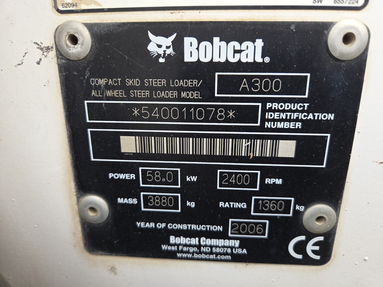 BOBCAT A300 - מעמיס היגוי החלקה: תמונה 5 BOBCAT A300 - מעמיס היגוי החלקה: תמונה 5
