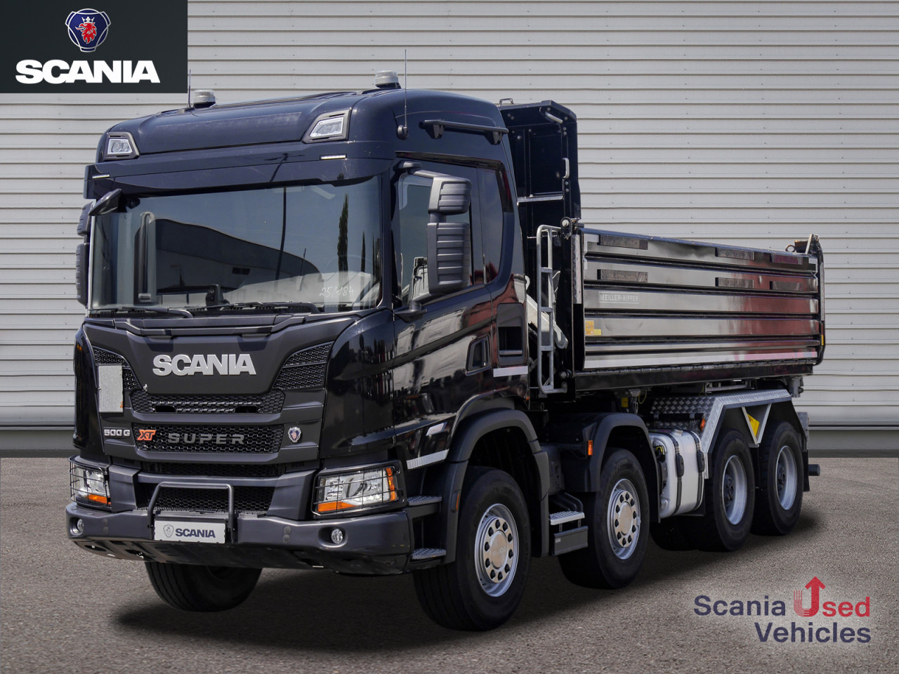SCANIA G 500 B8x4HZ XT - Meiller Gesteinskipper / Bordmat - מזהיר: תמונה 1 SCANIA G 500 B8x4HZ XT - Meiller Gesteinskipper / Bordmat - מזהיר: תמונה 1