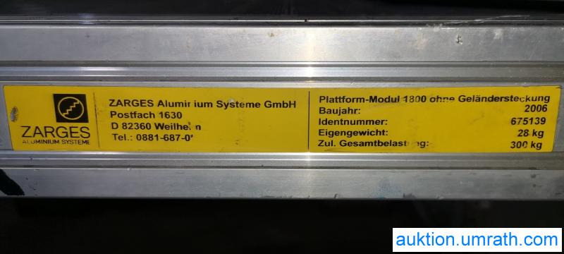 Posten Konvolut Zarges Plattform Laufsteg Bühne Überstieg Gehsteig Sockel Treppen Aluminium hochwertig - ציוד לסדנאות: תמונה 4 Posten Konvolut Zarges Plattform Laufsteg Bühne Überstieg Gehsteig Sockel Treppen Aluminium hochwertig - ציוד לסדנאות: תמונה 4