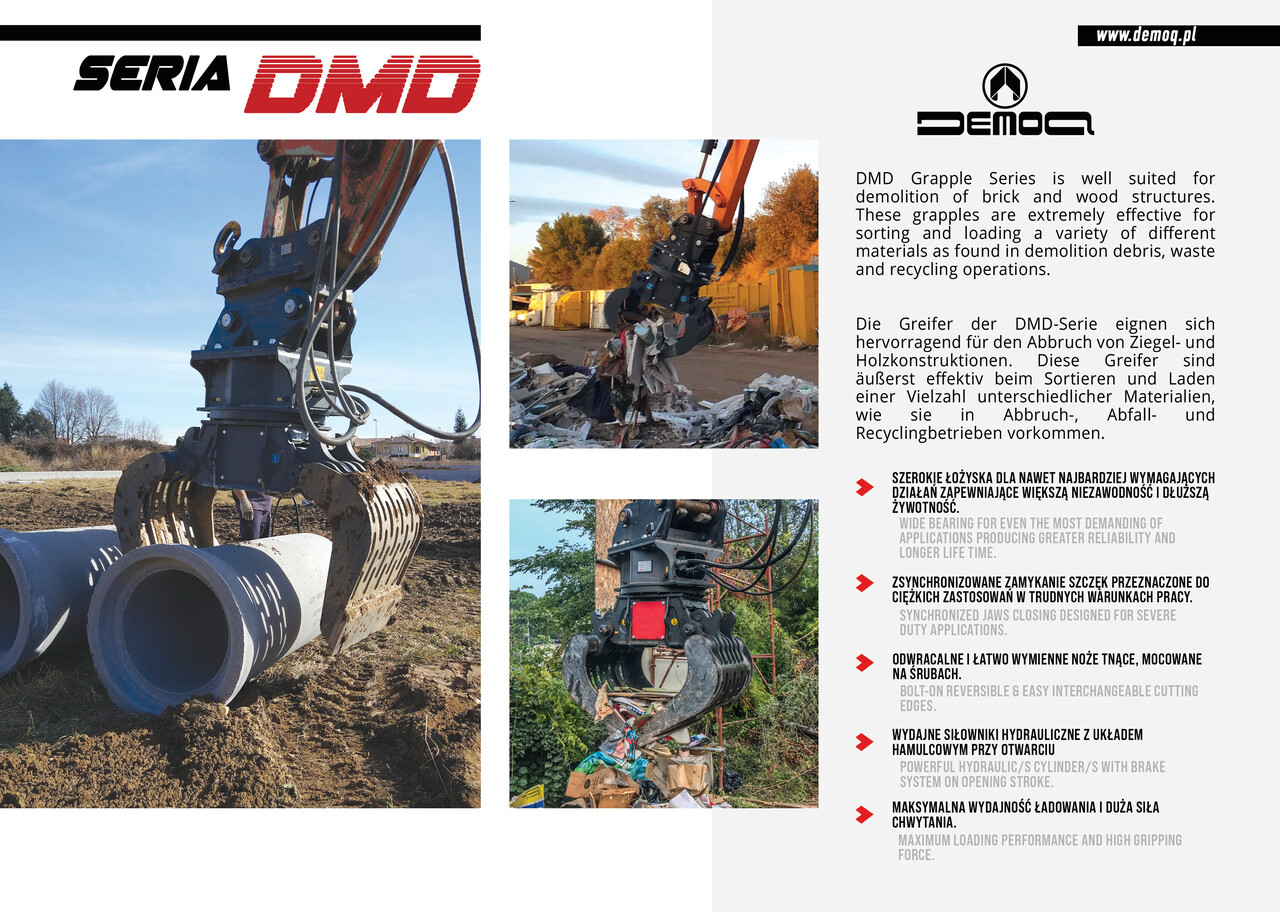 DEMOQ DMD 65 S Hydraulic Polyp -grab 265 kg - מכונת אחיזה עבור מכונת בנייה: תמונה 4 DEMOQ DMD 65 S Hydraulic Polyp -grab 265 kg - מכונת אחיזה עבור מכונת בנייה: תמונה 4
