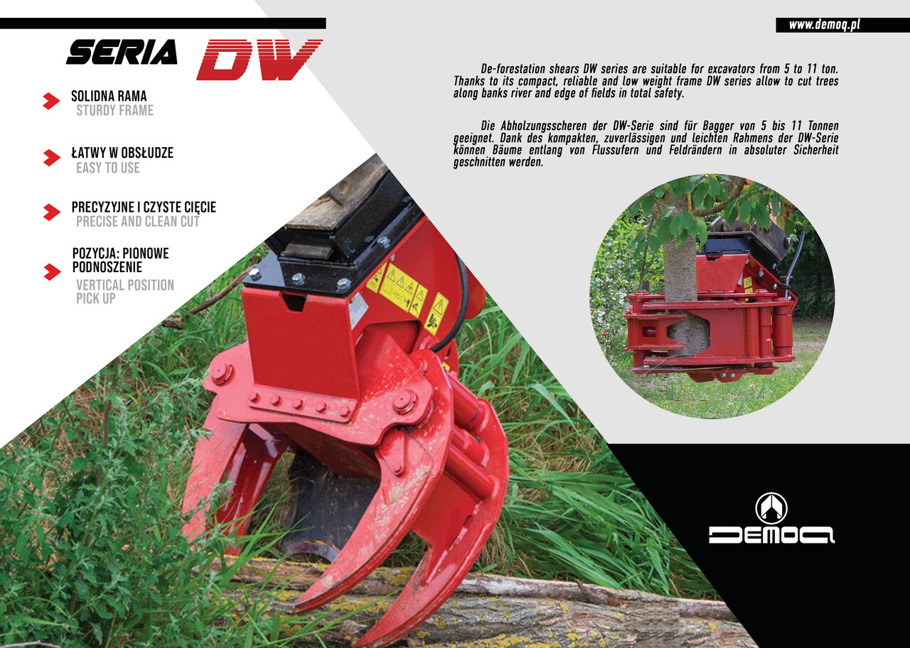 DEMOQ DW200 F De-forestation shear 230 kg - מכונת אחיזה עבור מכונת בנייה: תמונה 2 DEMOQ DW200 F De-forestation shear 230 kg - מכונת אחיזה עבור מכונת בנייה: תמונה 2