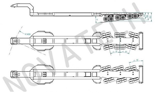 Novatech Flexmaster 45120 - קרון נגרר עם מטען נמוך: תמונה 5 Novatech Flexmaster 45120 - קרון נגרר עם מטען נמוך: תמונה 5