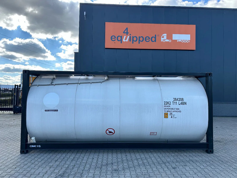 CIMC NEW / UNUSED, for FOOD STUFF or CHEMICAL, 20FT ISO, 25.030L, L4BN, UN Portable, T11, test: 1-2027 - מכל אחסון: תמונה 2 CIMC NEW / UNUSED, for FOOD STUFF or CHEMICAL, 20FT ISO, 25.030L, L4BN, UN Portable, T11, test: 1-2027 - מכל אחסון: תמונה 2