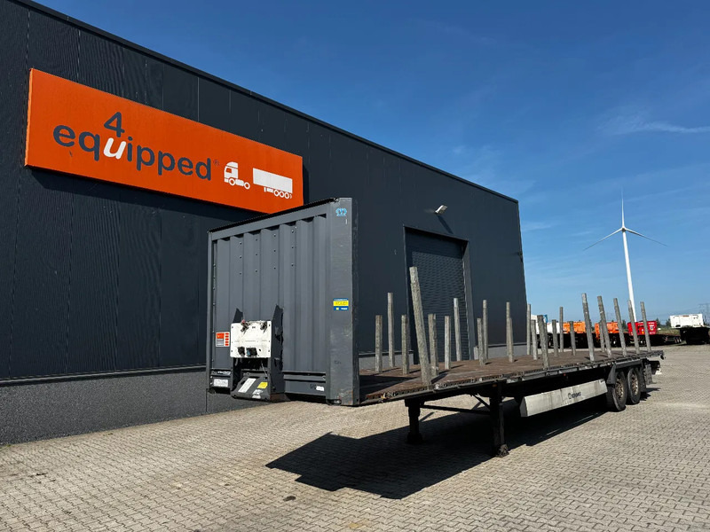 Krone originele platte oplegger met rongpotten + rongen, liftas, schijfremmen, NL-oplegger - סמיטריילר צד נופל/ שטוח: תמונה 1 Krone originele platte oplegger met rongpotten + rongen, liftas, schijfremmen, NL-oplegger - סמיטריילר צד נופל/ שטוח: תמונה 1